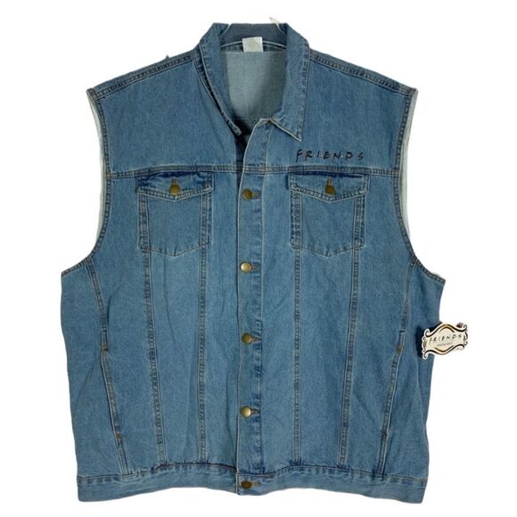 🔥FIRM NEW Friends “You’re my Lobster!” Jean Vest - Picture 1 of 9